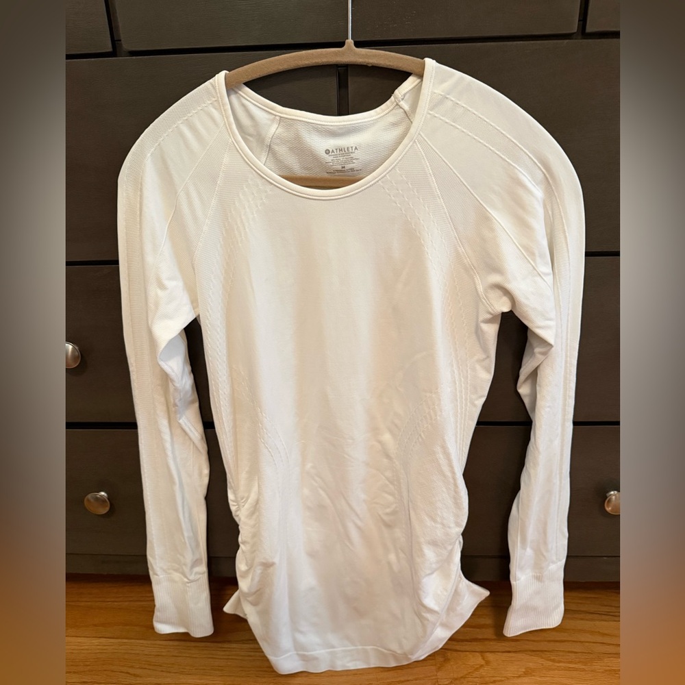 Athleta Women's White Long Sleeve Top